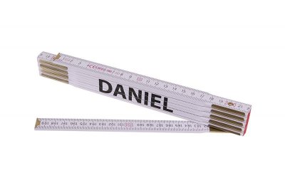 Metr skládací 2m DANIEL (PROFI,bílý,dřevo)