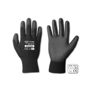 Pracovní rukavice PURE BLACK, velikost 8