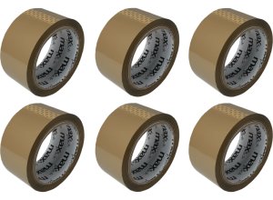 Lepící páska 48mm x 45m hnědá 6 ks