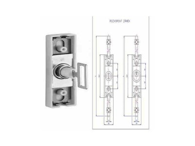 Zámek rozvorový AVES 701 (bez tyčí)