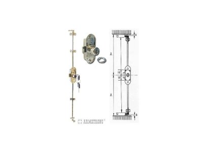 Armstrong Ni 701-22 rozvorový třícest.zámek+2ks tyče 2 x1000mm,(048108)