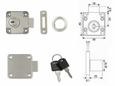 AVES G138-22 Ni zámek zásuvkový