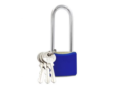 Visací zámek modrý 40mm LS 6/63 3kl."AKČNÍ CENA BEZ SLEVY"