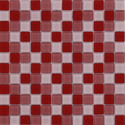 Mozaika ASHS038 skleněná červená růžová světlá 29,7x29,7cm sklo