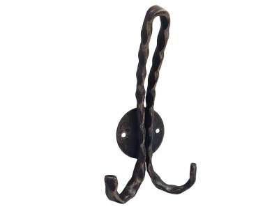 Věšák kovaný velký VLNKA patina 185x85x40mm "AKČNÍ CENA BEZ SLEVY"