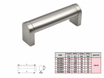 KARIN 432/440mm úchytka NEREZ