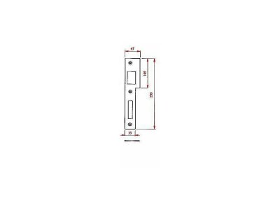 Protiplech vratový zámek 2/2 ''L'' (Zlatník)