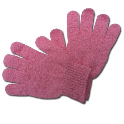 Peelingová rukavice GR003 masážní růžová