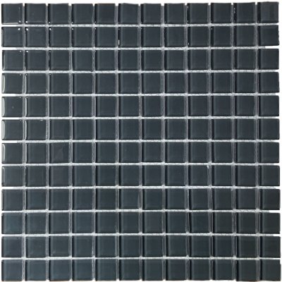 Mozaika H38 skleněná šedá tmavá 29,7x29,7cm sklo