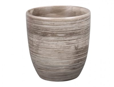 NG 076140še Obal na květník KODET GREY keramický matný d20x21cm 195x195x215