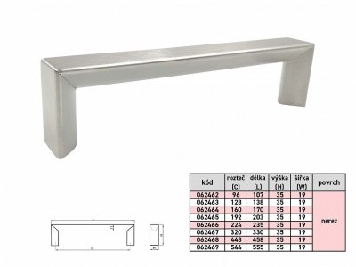 TARA úchytka 19/192(203) NEREZ "AKČNÍ CENA BEZ SLEVY"