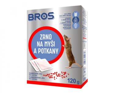NG 5607 Rodenticid BROS zrno na myši a potkany 6x20g 64x130x182