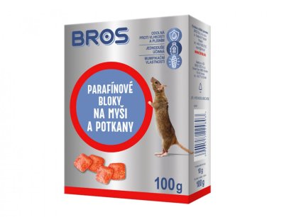 NG 5602_CCR Rodenticid BROS parafínové bloky na myši a potkany 100g 39x84x126