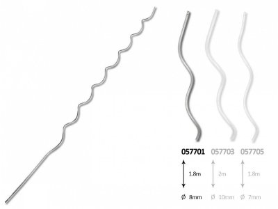 Podpěra rajčat - spirála 8x1800 ZN  "AKČNÍ CENA BEZ SLEVY"