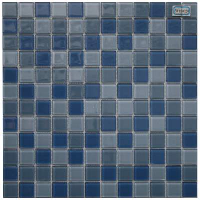 Mozaika L13+L14+L15 skleněná modrá mix 29,7x29,7cm sklo