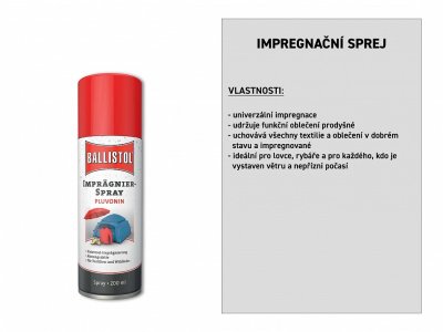 Impregnační sprej Pluvonin 200 ml, BALLISTOL 25013 (25000)