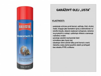 Dílenský olej proti korozi USTA sprej 400 ml, BALLISTOL 22960 (22950)