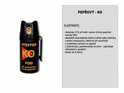 Pepřový KO FOG sprej 40 ml, BALLISTOL 24448 (24450,24416) (015859)