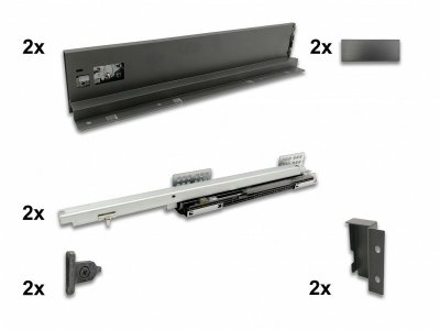 Výsuv box H-88mm, L-450mm antracit 35kg "AKČNÍ CENA BEZ SLEVY"