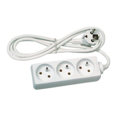 EMOS Prodlužovací kabel | bílý, 3 zásuvky, 230 V / 3 m, (1 mm²)