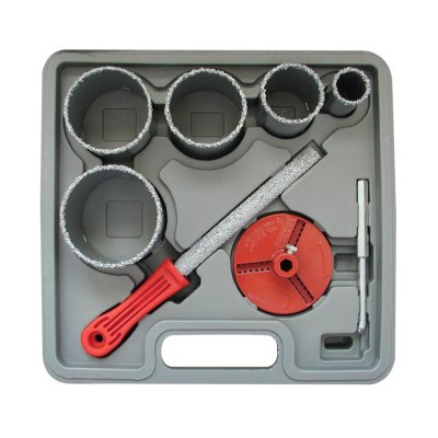 STAVTOOL Sada diamantových vykružovacích korunek 8 dílů | 33-83 mm, PVC obal