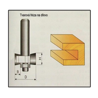 STAVTOOL Tvarová fréza do dřeva, stopka 8 mm | 9,4x48 mm