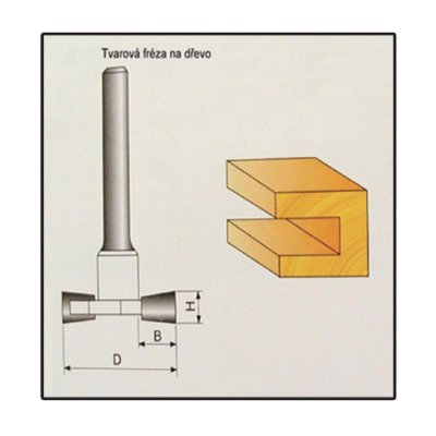 STAVTOOL Tvarová fréza do dřeva, stopka 8 mm | 31,5x41 mm