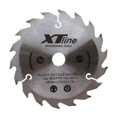 XTLINE Kotouč pilový s SK plátky | 170x1,6x20 mm, 24 zubů