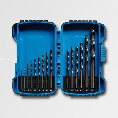 XTLINE Sada vrtáků do kovu cobalt HSS-Co 5, 15 dílů | 1,5-10 mm, plastový obal