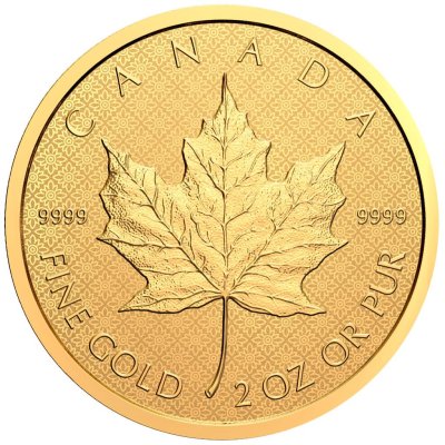 Royal Canadian Maple Leaf zlatá mince 2 Oz 2021