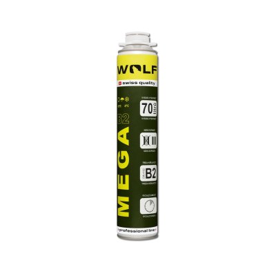 WOLF Pistolová pěna MEGA 70l nízkoexpanzní | celoroční 870 ml