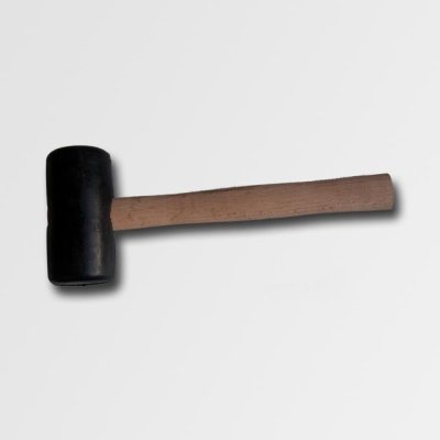 Palička gumová černá - dřevěná násada | 90 mm