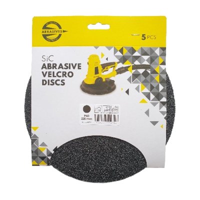 ABRASIVES Brusný výsek na suchý zip 225 mm, 1bal/5ks | zr. 100
