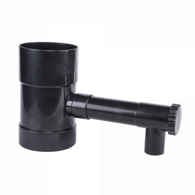 Sběrač / lapač dešťové vody s ventilem grafit - 80 mm
