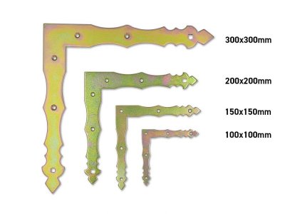 Rohovník ozdobný 200x200x3 mm Žl.zn "AKČNÍ CENA BEZ SLEVY"