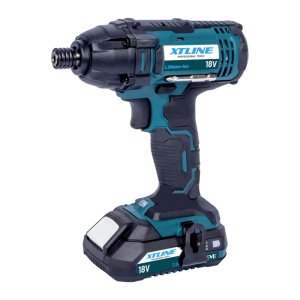 XTLINE Aku rázový utahovák na bity 18 V, 180 Nm + baterie 2.0 Ah + nabíječka 2.4 A + box