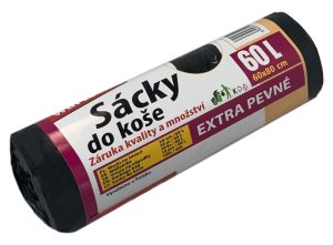 LDPE sáčky do koše 60L - 60 x 80 cm - 10ks Extra silné