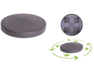 Pojízdná podložka MOBILE PLATFORM ROUND antracit 29,2cm