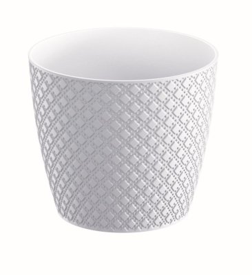Květináč ORIENT 25,8 cm - barva: bílá