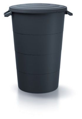 Plastová nádoba s úchyty SMOOTH 160 l - barva: antracit