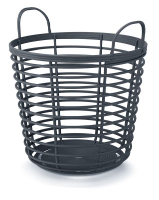 Koš ZANZI BASCET s uchy 43 cm - barva: antracit
