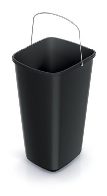 Odpadkový koš COMPACTA Q BASIC - objem: 25 l, barva: recyklovaná černá