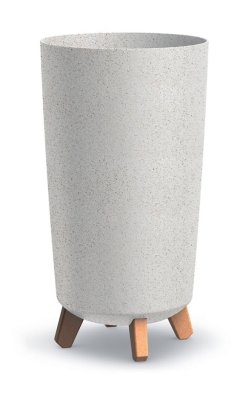 Květináč GRACIA TUBUS SLIM ECO WOOD 23,9 cm - barva: bílá ECO