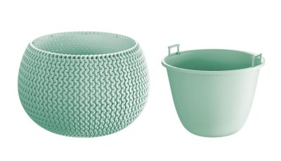 Květináč SPLOFY BOWL s vkladem 47,8 cm - barva: šalvěj