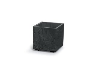 Květináč SIERRA SQUARE BETON EFFECT 28,8 cm - barva: černý beton