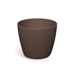 Květináč LAMIA ECO WOOD 15,8 cm - barva: káva ECO