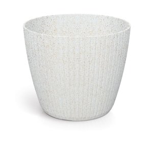 Květináč LAMIA ECO WOOD 19,8 cm - barva: bílá ECO