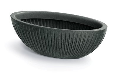 Květináč LATIA OVAL 58 cm - barva: černý granit