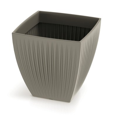 Květináč LATIA SQUARE MIDL 30 cm - barva: mocca