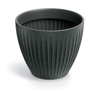 Květináč LATIA ROUND 40 cm - barva: černý granit